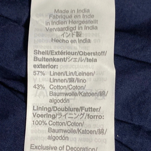 J.Crew Hand-Embellished Linen Blend Multicolor Peplum Top Size 0 - Picture 8 of 8